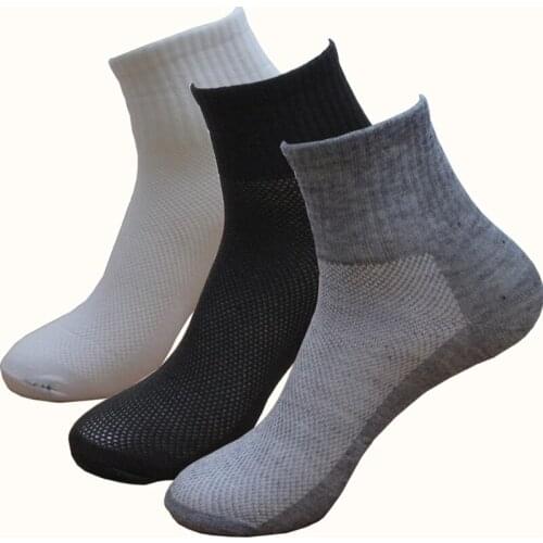 3/4/5/6pairs Men and Women Breathable Socks Black and White Gray Socks Comfortable Short Socks Meais Spring Summer Autumn Sokken