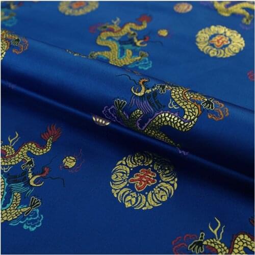Satin fabric Chinese brocade fabric jacquard fabrics for dress material for cheongsam
