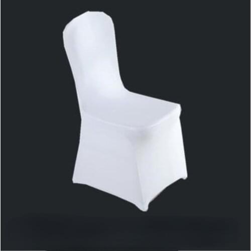 DD 100pcs Stretch Polyester Chair Cover Wedding Hotel Chaircovers Banquet Thickening Universal One-piece Wedding Chair Cover