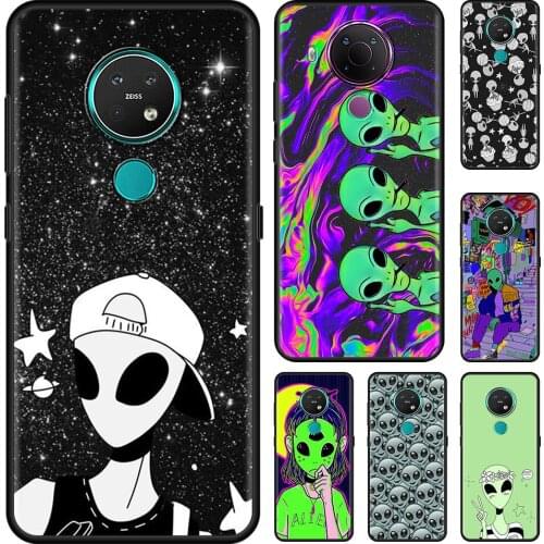 Aesthetics Cartoon alien space Phone Case for Nokia 7.2 3.4 5.4 5.3 2.3 2.4 2.2 G10 8.3 5G 4.2 X10 3.2 1.3 1.4 X20 G20 Cover