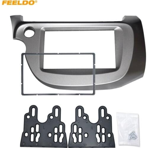 FEELDO Car DVD/CD Radio Stereo Fascia Panel Frame Adaptor Fitting Kit For Honda FIT Jazz (LHD)Installation Trim Kit #FD4418