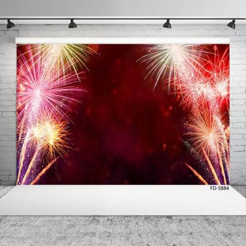 Fireworks Bokeh Photography Background Computer Printed Fond Backdrop for Children Baby New Year Party Photocall Photo Studio