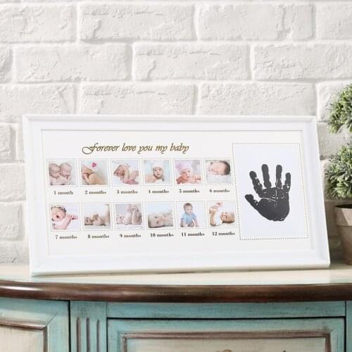 12 months Picture Photo Frame Photo frame Decorations Babyroom Photo Frame Love Baby Memorial Growing Handprint Footprint Frames