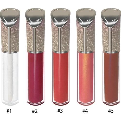 10Pieces Oblique Cover Diamond Lip Glaze Glitter Lip Gloss Wholesale Pigment Makeup Cosmetic Glossy Pearl Lipgloss Private Label