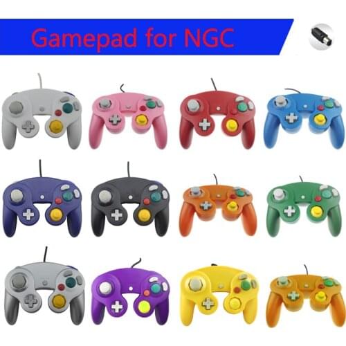 10 pcs Classic Wired Controller Joypad Joystick Gamepad single Point For N-G-C For Gamecube PC Controller Vibration Gameing