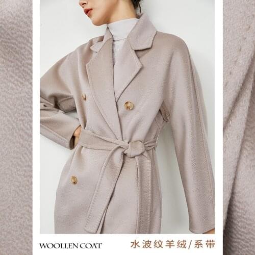 Classic 2021 winter high-end double-sided cashmere womens mid-length woolen coat 101801M