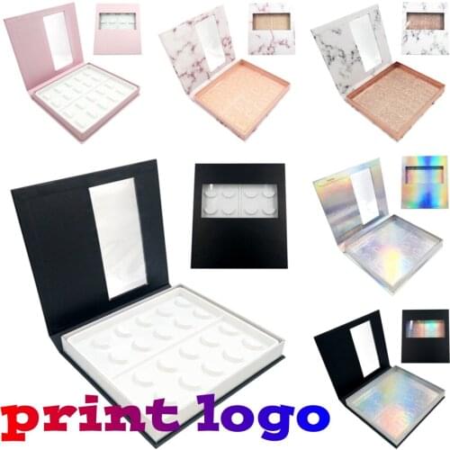 10Pair Container Organizer Eyelash Storage Book Care Travel Glitter Paper Compartment Sample Catalog Makeup Display Portable