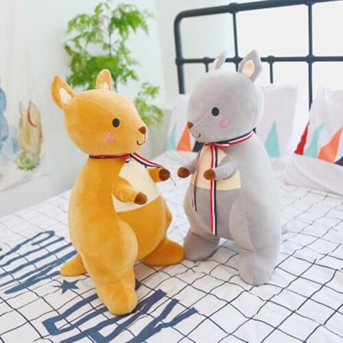 Creative kangaroo Plush Toy Cute Feather Cotton Doll Cartton Stuffed Animal