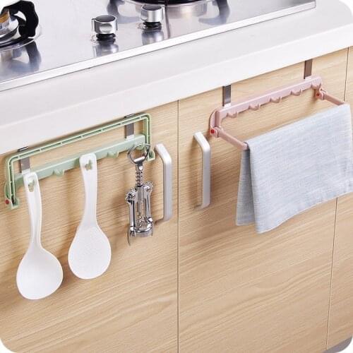 Wonderlife Kitchen Storage Rack Folding Hanger Cleaning Rag Holder Closet Rag Hook Towel Brush Clean Utensil Supply
