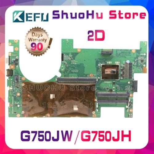 KEFU For ASUS G750JH G750JW G750J I7-4700HQ REV2.1 2D Laptop Motherboard Tested 100% Work Original Mainboard