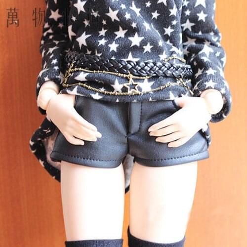 New 1/3 1/4 1/6 Uncle SD MSD YOSD BJD Doll Clothes Black/Brown/Red Fashion Leather Shorts/Pants