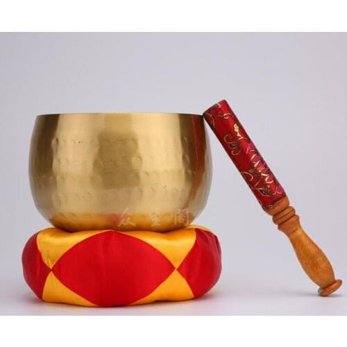 Wholesale Buddhist articles -Talisman efficacious Buddhist ritual implements Buddhism believer 7 inch Copper gold bowl statue