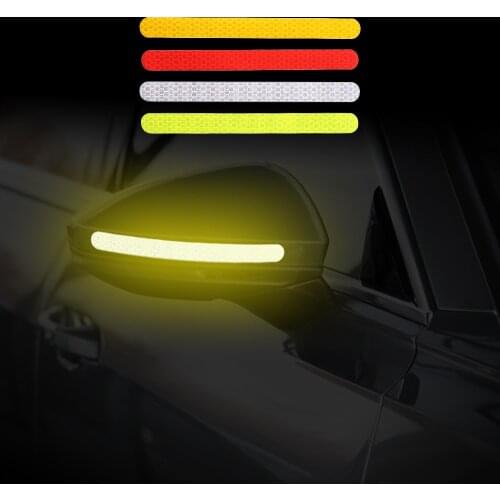 Hot 2Pcs Rearview Mirror Reflective Tape Reflectante Car Sticker Reflector Car Accessories Exterior Reflex Tape Reflective Strip