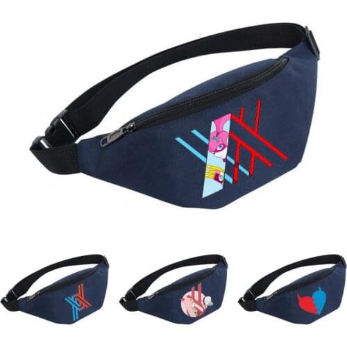 Waist Bag women Belt Waterproof Chest Handbag Unisex Fanny Pack Ladies Waist Pack Belly Bags For anime DARLING in the FRANXX