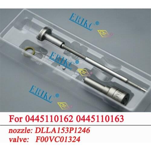 ERIKC 0445110162 Common Rail Injector Overhaul Repair Kits Nozzle DLLA153P1246 0433171788 Valve F00VC01324 For Bosch 0445110163