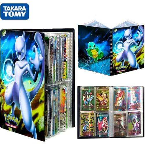 TAKARA TOMY 240PCS Pokemon Cards Album Book Cool Game Card MEGA EX EX Collection Binder Anime Cartoon Pokémon Mewtwo Folder Toys