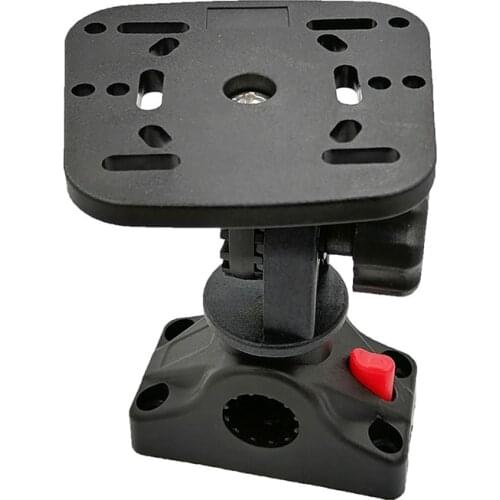 Rotatable Kayak Fishfinder Mounting Base Bracket Fishing Boat Yachts Fish Finder Rotating GPS Plate