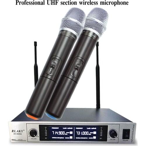 High Fidelity Professional Wireless Microphone KTV \ Lecture UHF Wireless dual Channel Microphone send one Mobile Phone Headset