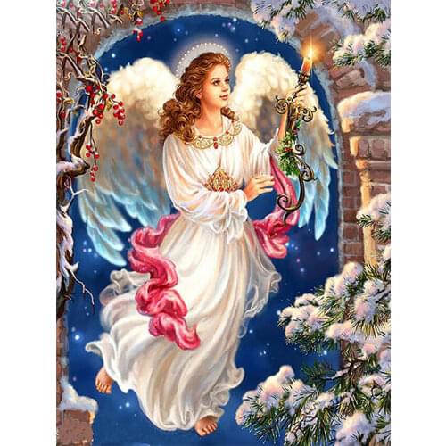 Winter Snow Angel Christmas Diamond Painting Portrait Round Full Drill Nouveaute DIY Mosaic Embroidery 5D Cross Stitch Gifts