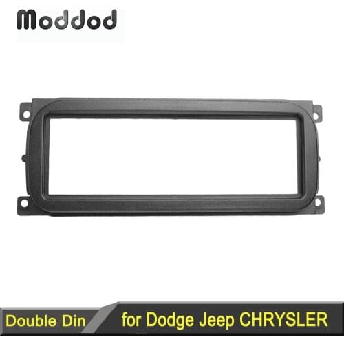 1 Din Radio Fascia for Chrysler Serbring Dodge Avenger Nitro Jeep Wrangler Stereo Panel Dash Kit Installation Frame