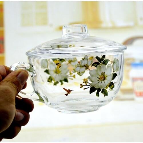 1PC 12.5x7.6cm Capacity 500ml Big belly breakfast cup milkshake cup with lid water cup juice cup withstand 120 ℃ heat