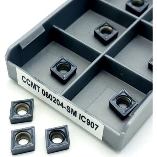 100PCS CCMT060204 SM IC907/IC98 internal turning tool metal turning tool carbide cutting tool CNC turning tools cutting tool