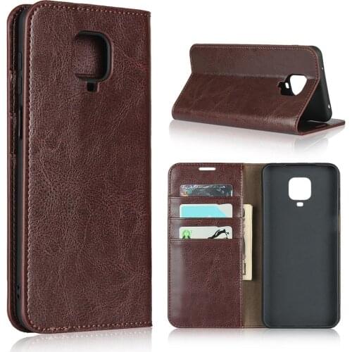 Natural Genuine Leather Skin Flip Wallet Book Phone Case Cover On For Xiaomi Redmi Note 9S 9 Pro Max Note9 S Note9s Global 64 GB