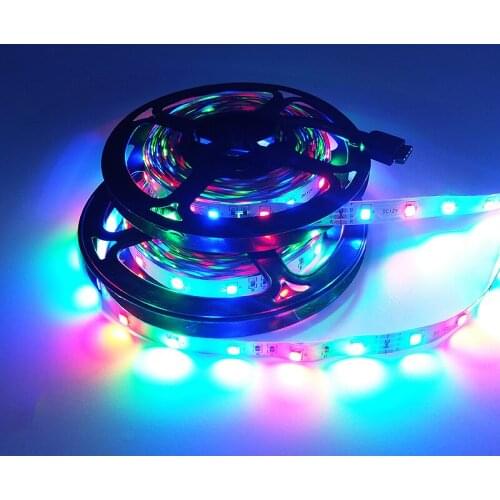 5m RGB 300LED strip light 60LEDs/m SMD 2835 White Warm White Red Blue LED strip light 12V flexible Tape rope strip + Adapter