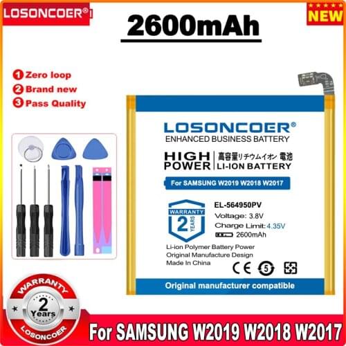 LOSONCOER EL-564950PV 2600mAh Battery For SAMSUNG W2016 W2017 W2018 W2019 E540020 574948