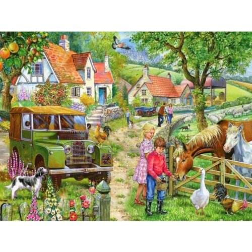 Diamond Painting House Rhinestone Picture Full Diamond Embroidery Farm Landscape Cross Stitch Kit Wall Decoration