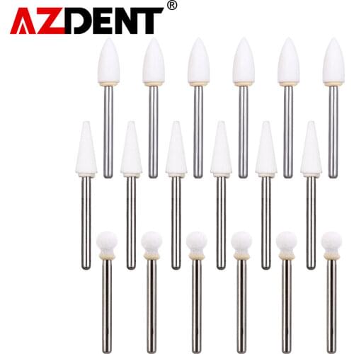 Dental Flame White Stone Polishing FG Burs 12/Pack Abrasion