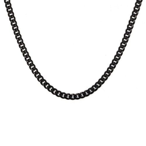 Chavin Traşlı Model Black 5mm. Men Steel Chain de60