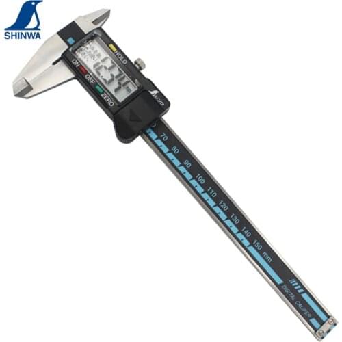 SHINWA Penguin Digital Vernier Caliper with Hold Function For Outside Inside Depth Gap Relative Indirect Measurement