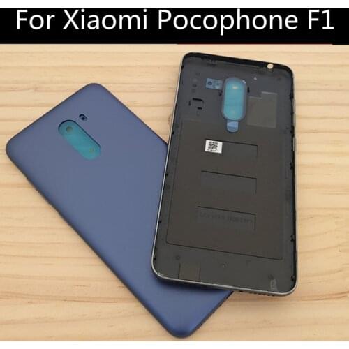 For Xiaomi Pocophone F1 Battery Back Cover Rear Door Housing + Side Key for Xiaomi Poco F1 Replacement Repair Spare