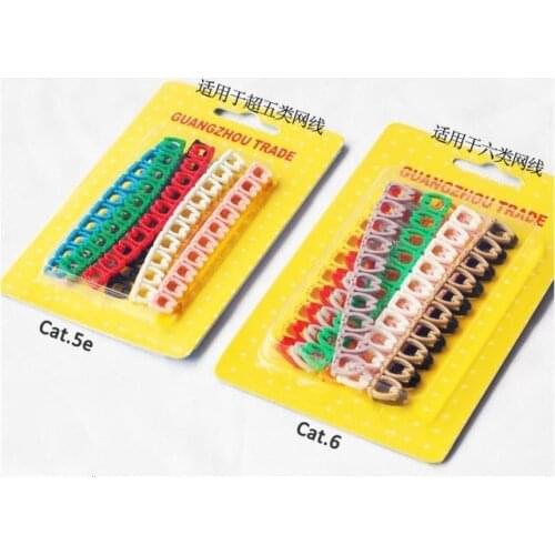Cable Marking Tags / Cable Clips / Cable Numbering Tags Sticker for Cat6 Round Cables