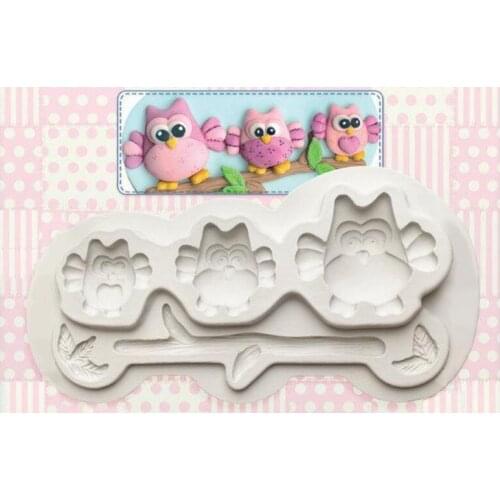 Luyou3D Owl Shape cooking tools wedding decoration silicone mold fondant DIY cake decoration sugar baking mold FM1521