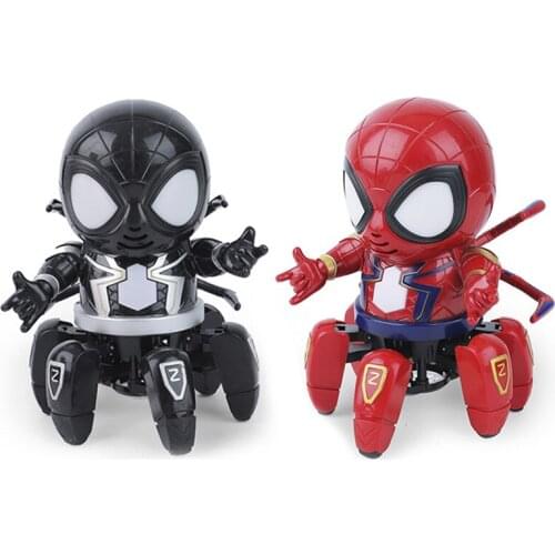 Marvel The Avengers Six-Claw Dancing Spiderman Light Music Dancing Arm Swingable Action Electronic Music Shiny for Children Toys