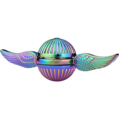 Retro Metal Golden Angel Wing Cupid Color Snitch Fidget Hand Spinner For Autism ADHD Children Adult Relieve Stress Finger Toys
