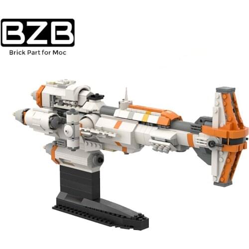 BZB MOC 57178 Republic Space War Weapon Cruiser Hammer Head Frigate Building Block Model Home Decoration Kids DIY Toys Best Gift
