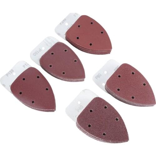 100pcs 5 Holes Sandpaper 140x90mm Sanding Pad Abrasive Tools for Grinding Polishing Grit 40-240