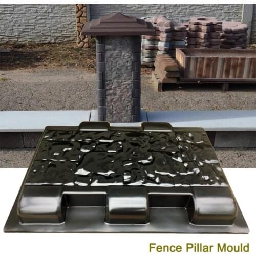 Irregular Cement Fence Mold Plastic Brick Stone Pillar Concrete Mould Path Stepping Decorative Courtyard Lawn Garden Tool