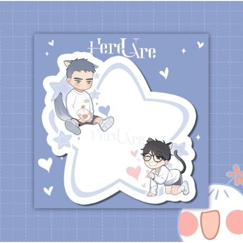 New Comic Here U Are Sticky Notes Yu Yang, Li Huan Character Self-Adhesive Sticky Planner Memo Pads Fans Gift