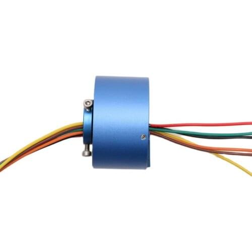 1pc Hole Dia12.7mm Hollow Shaft Slip Ring Dia 54mm 6CH 10A Through Bore Slipring Collector Connector Rotating Electronic Brush