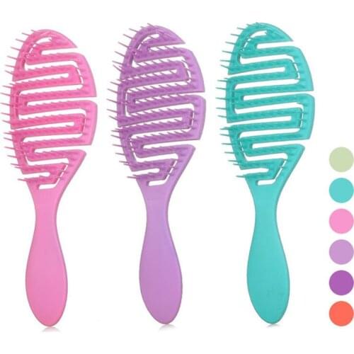 Hairdressing Comb Curly Hair Ribs Modeling Massage Big Curved Comb Wide Tooth Large Plate parting Comb Beauty Tools I See Hair