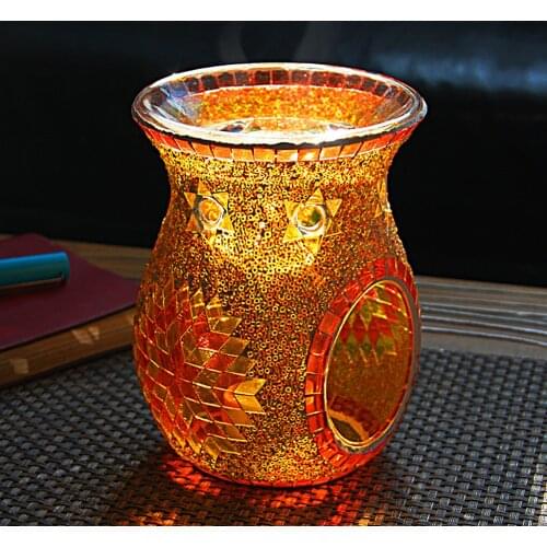 Mosaic Glass Candle Holders Tea Light Candle Holder Fragrance Essential Oil