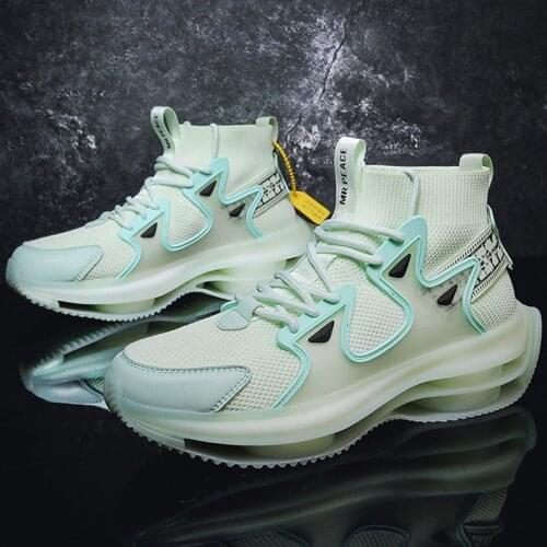 European American street style casual shoes sports shoes high top daddy shoes popcorn men lightweight breathable mesh comfort