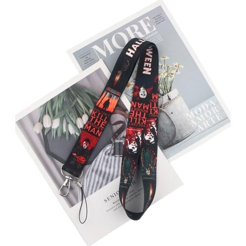 MD403 DMLSKY Cartoon Horror Movie Phone Lanyard Fashion Strap Neck Lanyards for ID Card Phone Keys For Fans