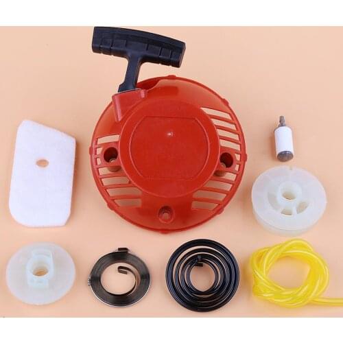 Recoil Pull Starter For Husqvarna 128LD 128C 128CD 128R Driver Pulley Spring Fuel Air Filter Line Kit Trimmer