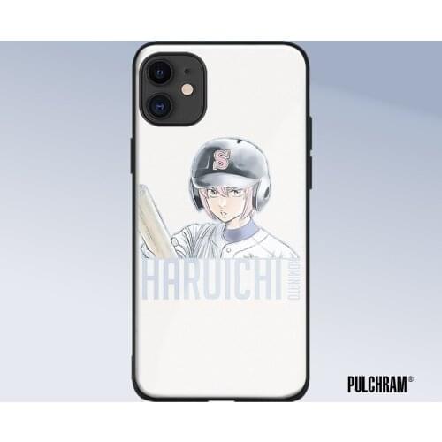 Kominato Haruichi anime glass phone case for iPhone 6 6s 7 8 x xr xs 11 pro max Samsung S note 8 9 10 20 Plus cover shell