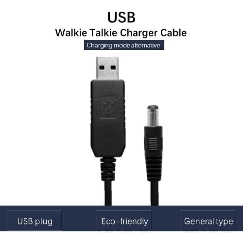Cable USB-Charger For Walkie Talkie Charging Mode Quansheng UV-R50 Series TG-UV2 DC9V DC12V Cable 4pcses Alternative Backup Kits